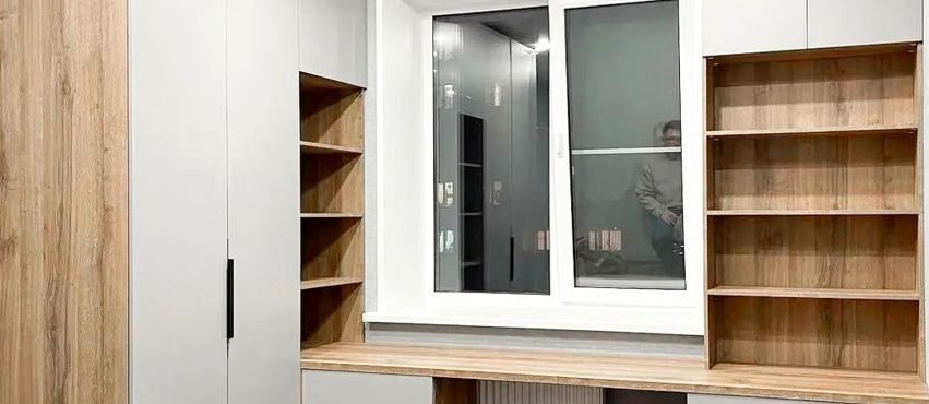 Стол шкаф с полками угловой (5) на заказ по индивидуальным размерам от производителя Mebel SamSam в Пензе Пенза