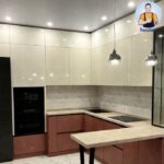Освещение в кухне гостиной с натяжным потолком